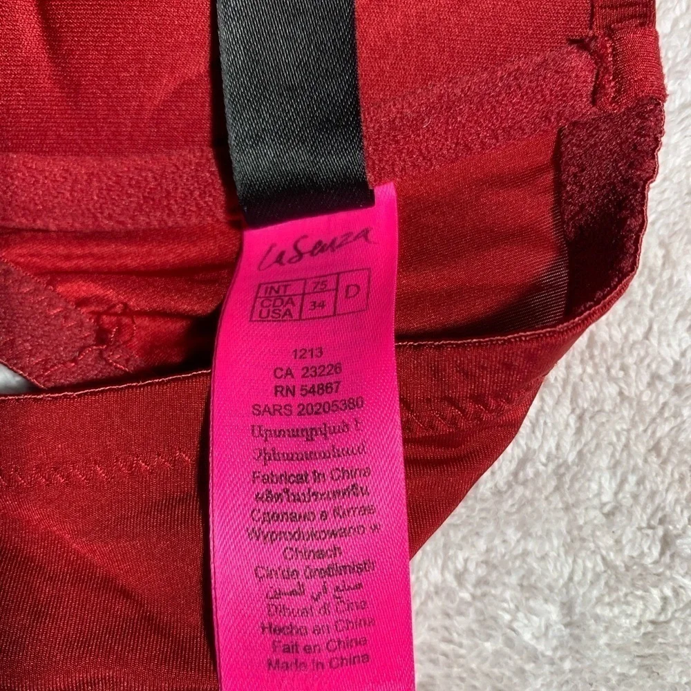 34D red La Senza beyond sexy bra front clasp - Picture 6 of 6